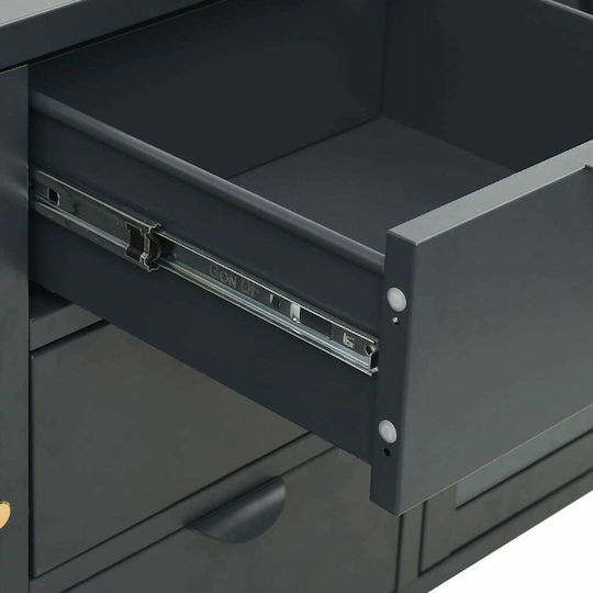 Μπουφές από Μέταλλο με Συρτάρια Ανθρακί 105x35x70cm