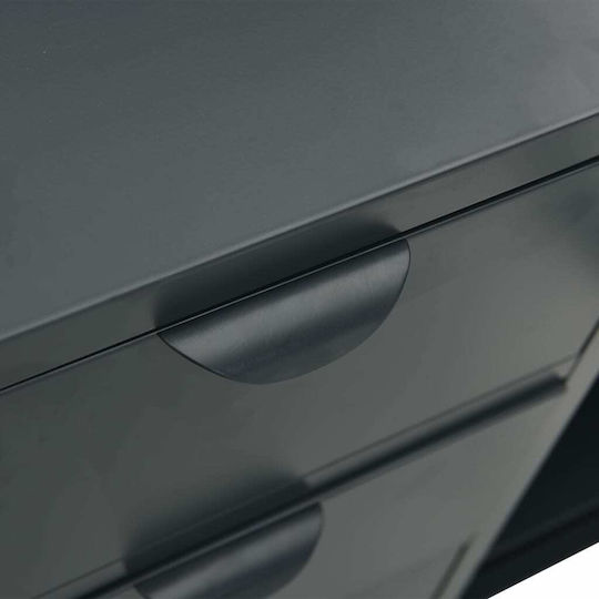 Μπουφές από Μέταλλο με Συρτάρια Ανθρακί 105x35x70cm