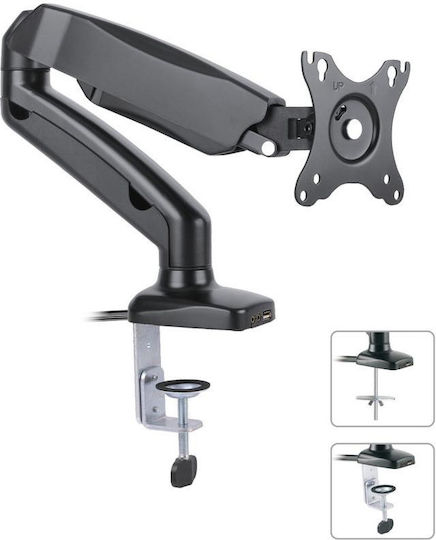 Techly Stand Desk Mounted Monitor up to 27" with Arm (ICA-LCD-514)
