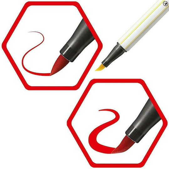 Stabilo Arty Brush Μαρκαδόροι Σχεδίου Σετ 12 χρώματα
