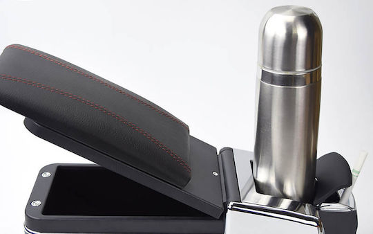 AC-485 Car Leather Armrest Universal with cup holder and ashtray Black
