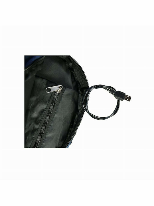 Must Team Monochrome School Bag Backpack Junior High-High School Blue with Water Bottle Holder 22Liters