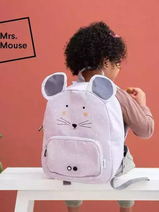 Trixie Mrs Mouse School Bag Backpack Kindergarten Gray