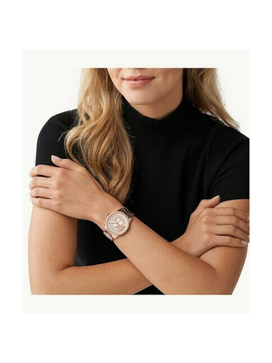 Michael Kors Ritz Uhr mit Rose Gold Metallarmband