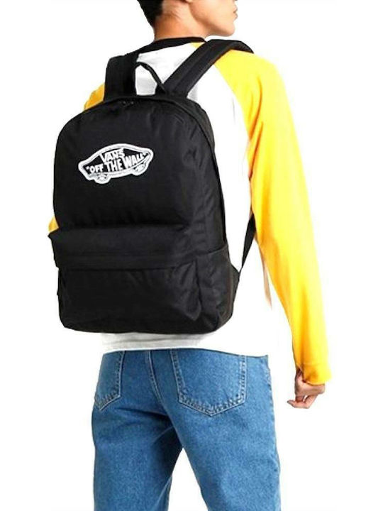 Vans Skoolvans Sports School Training School Bag Backpack Junior High-High School Black 22Liters