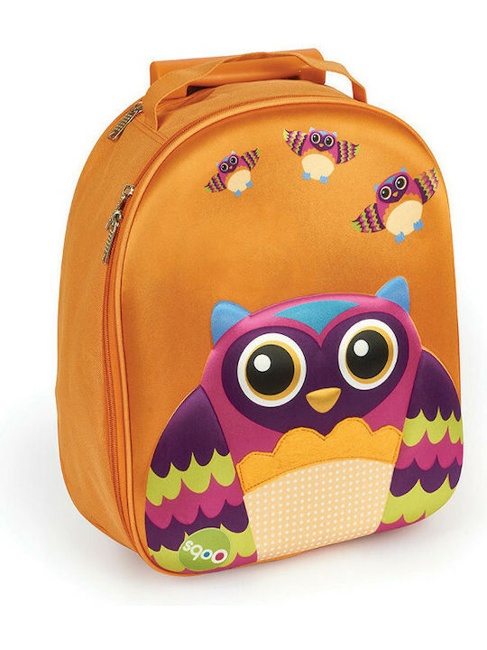 Oops Easy Owl School Bag Trolley Kindergarten Orange 18 x 18 x 36cm
