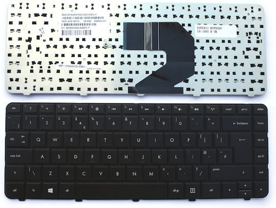 HP Laptop Keyboard for Compaq G4 G6 CQ43 CQ57 CQ58 with Frame and English (UK) Layout in Black Colour