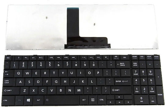Toshiba Laptop Keyboard for Satellite C50-B with Frame and English (US) Layout in Black Colour