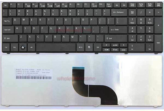 Laptop Keyboard for D260/532H/D255/D270/521/533 with Frame and English (US) Keyboard Language in Black Color