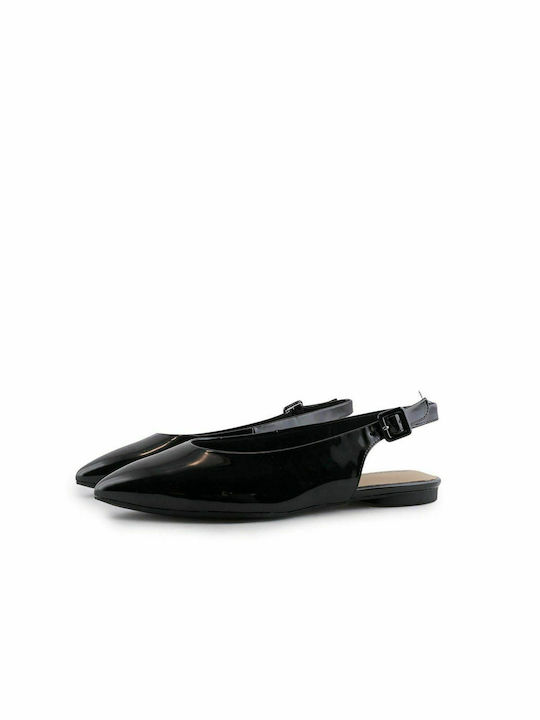 Tamaris Synthetic Leather Pointy Slingback Ballerinas Black