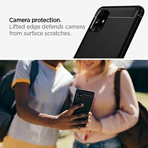 Spigen Rugged Armor Umschlag Rückseite Silikon 2mm Schwarz (Galaxy M51)