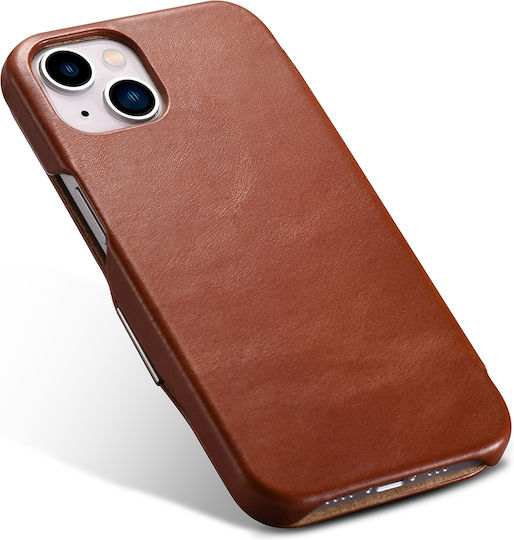 iCarer Metal Clip Vintage Book Δερμάτινο Καφέ (iPhone 13 mini)