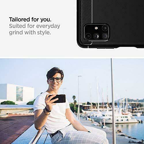 Spigen Rugged Armor Umschlag Rückseite Silikon 2mm Schwarz (Galaxy M51)