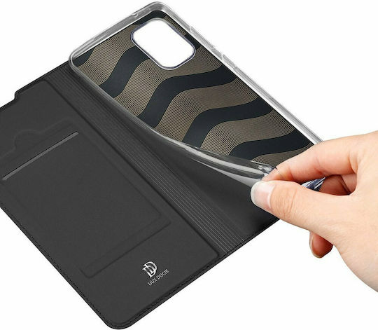 Dux Ducis Skin Pro Buchen Sie Synthetisches Leder Schwarz (Galaxy A41)