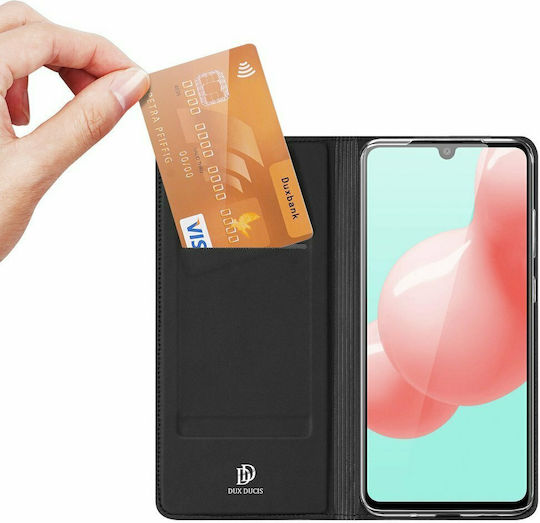 Dux Ducis Skin Pro Buchen Sie Synthetisches Leder Schwarz (Galaxy A41)