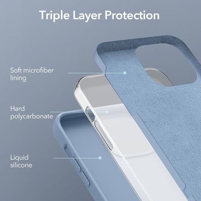 ESR Cloud Soft Silicone Back Cover Blue (iPhone 13 Pro)