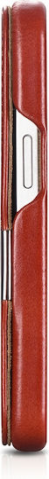 iCarer Metal Clip Vintage Book Δερμάτινο Κόκκινο (iPhone 13 mini)