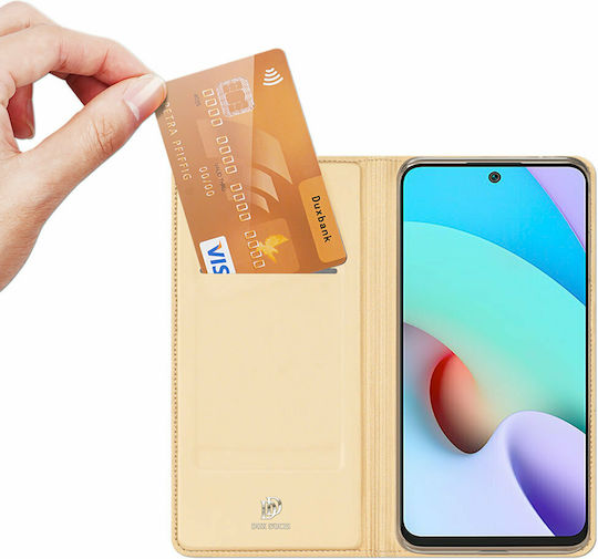 Dux Ducis Skin Pro Book Δερματίνης Χρυσό (Redmi 10 / 10 2022)