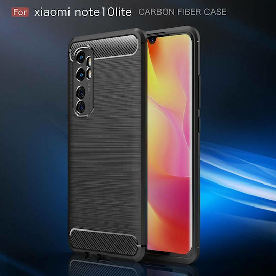Carbon Back Cover Σιλικόνης Μαύρο (Xiaomi Mi Note 10 Lite)