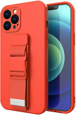 Hurtel Rope Back Cover Silicone 1mm Red (iPhone 12 Pro Max)