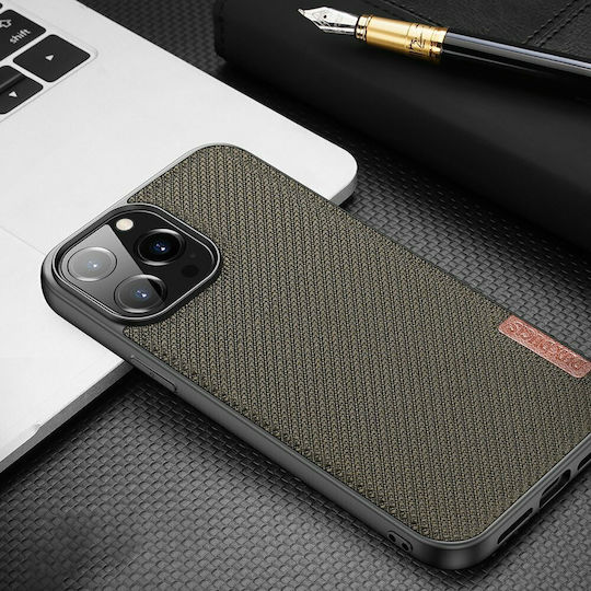 Dux Ducis Fino Задна корица Силикон / Текстил Зелен (iPhone 13 Pro)