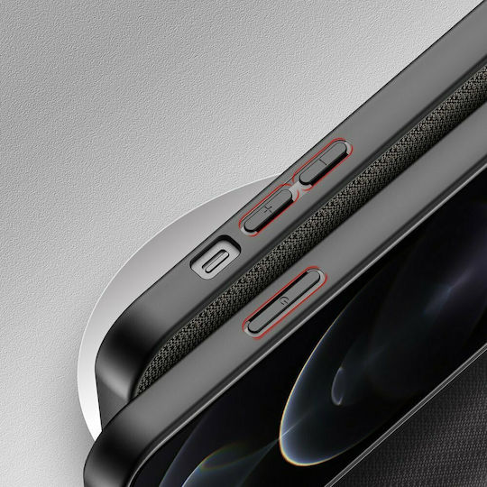 Dux Ducis Fino Задна корица Силикон / Текстил Зелен (iPhone 13 Pro)