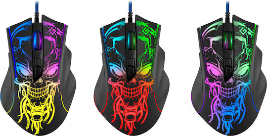 Defender Bulletstorm GM-928 RGB Gaming Ποντίκι 7200 DPI Μαύρο