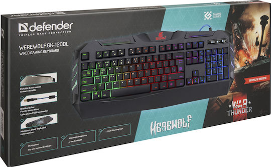 Defender Werewolf GK-120DL Gaming Tastatur mit RGB-Beleuchtung (Englisch US)