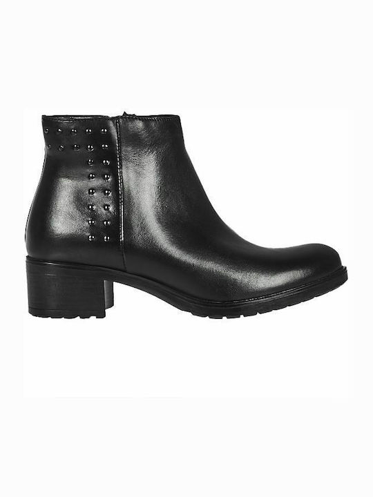 Elenross Leder Damen Knöchelstiefel Schwarz