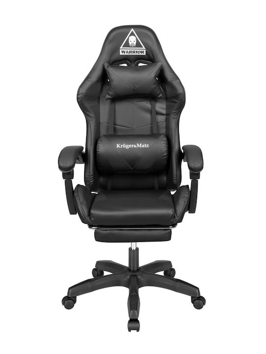 Kruger & Matz Warrior GX-150 Gaming Stuhl mit Fußstütze Schwarz