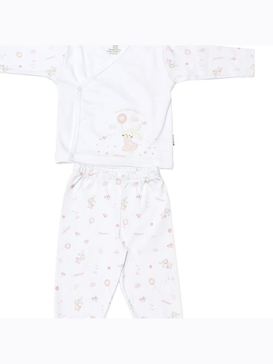 Baby set with bunny white for girls (3-12 months)