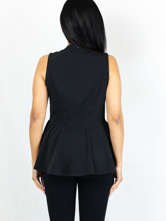 Avant Garde Women's Summer Blouse Sleeveless Black