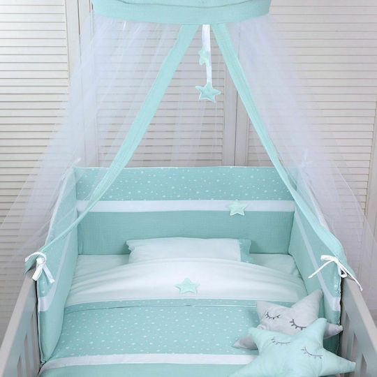 Baby Oliver Baby Bettwäsche-Set Für Krippe Grün 2 Stück