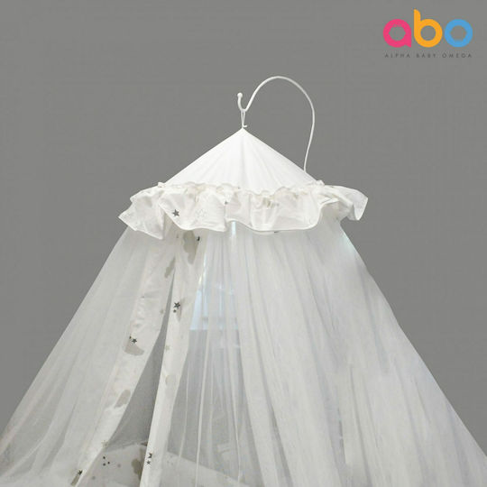 abo Baby Crib Bedding Set Moon with Dome 9pcs White