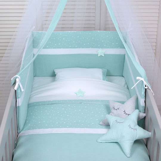 Baby Oliver Baby Bettwäsche-Set Für Krippe Grün 2 Stück