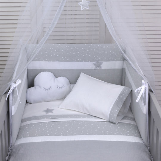 Baby Oliver Set Pentru Pătuț Gri 2 Bucăți
