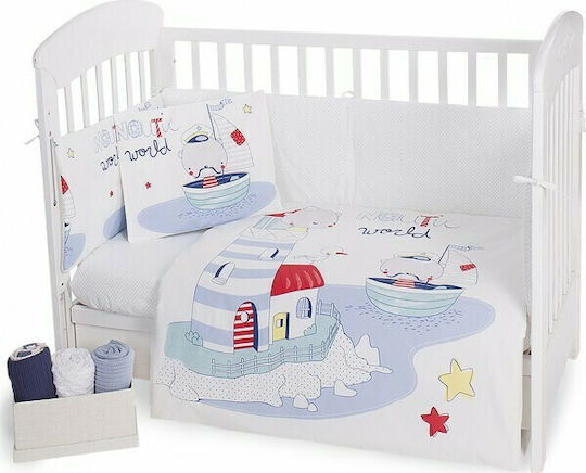 Kikka Boo Set Pentru Patut Nautic Alb 4buc piese