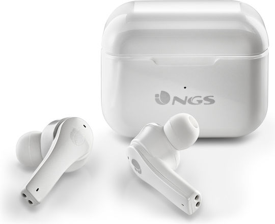 NGS Artica Bloom In ear Bluetooth хендсфри Слушалки с Кутийка за Зареждане Бял