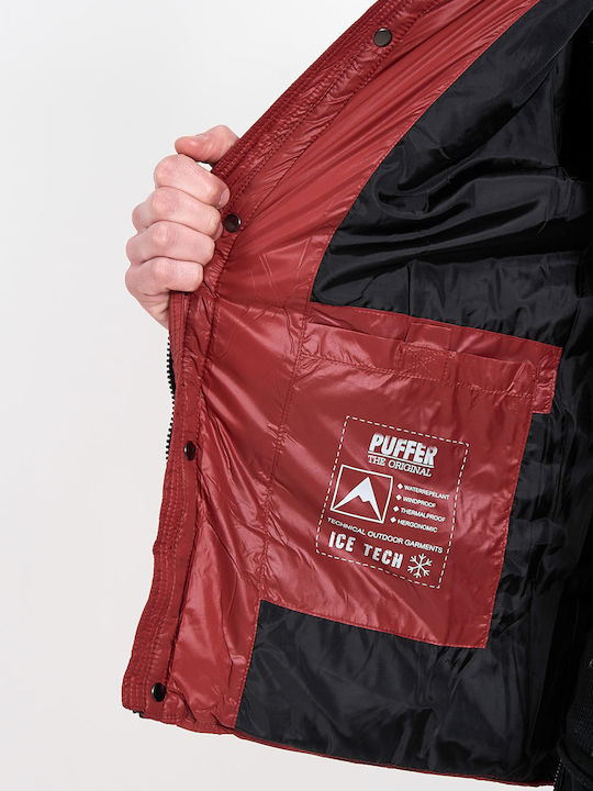 Winter Jacke Puffer Burgundisch