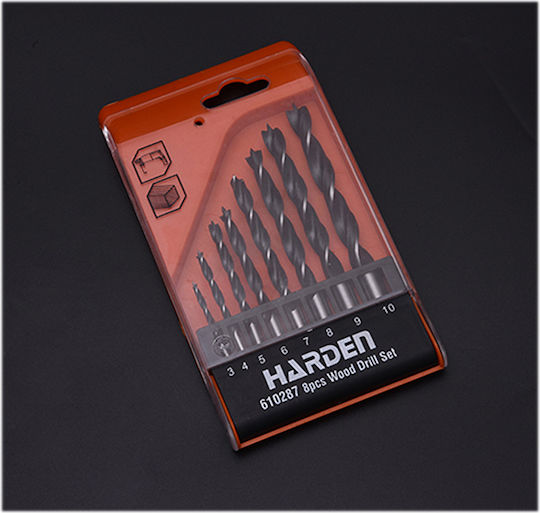 Harden Satz 8 Bohrer mit Zylindrischem Schaft für Holz