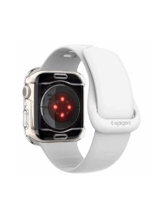 Spigen Ultra Hybrid Silicone Case with Glass in Transparent color for Apple Watch 45mm