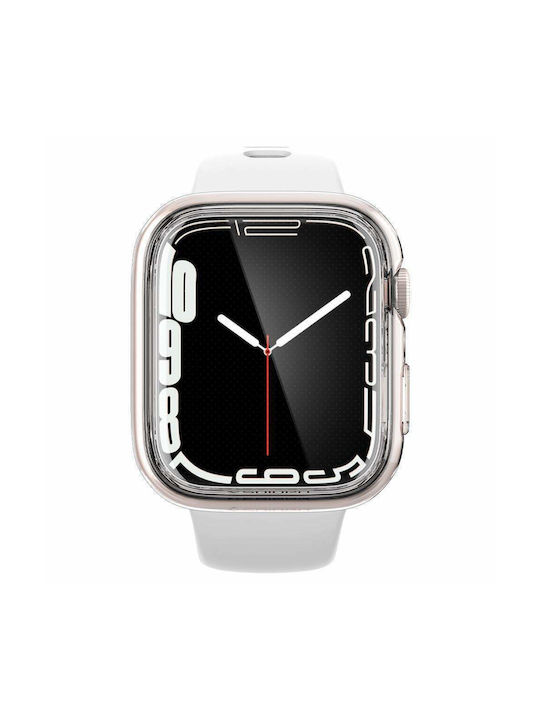 Spigen Ultra Hybrid Силиконов Калъф със Стъкло в Прозрачен цвят за Apple Watch 41 мм