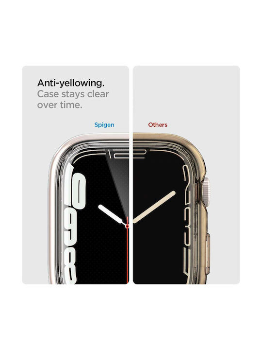 Spigen Ultra Hybrid Силиконов Калъф със Стъкло в Прозрачен цвят за Apple Watch 41 мм
