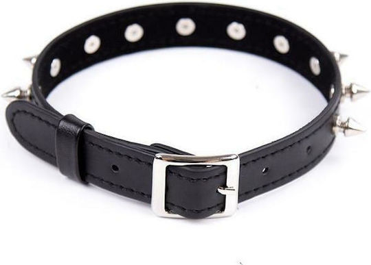 Fetish Addict Adjustable Collar with Spikes 43cm Collar Black