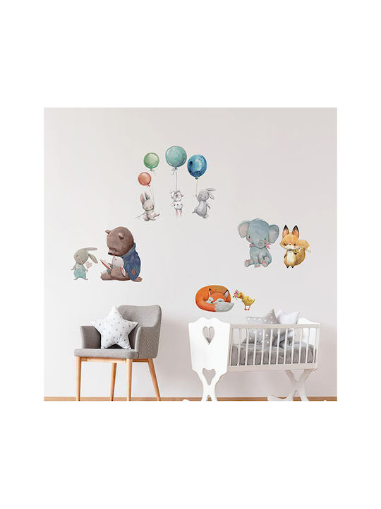 Ango Kids Wall Sticker Watercolour Amimals Xl 9pcs