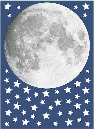 Ango Autocolant Decorativ pentru Copii Perete Fluorescent Moon 215x80buc
