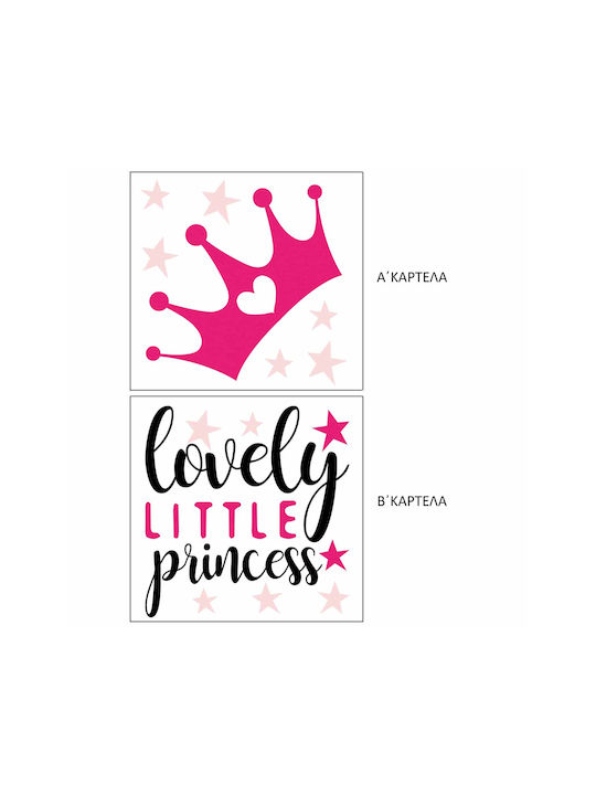 Ango Kids Vinyl Wall Sticker Lovely Princess 17pcs