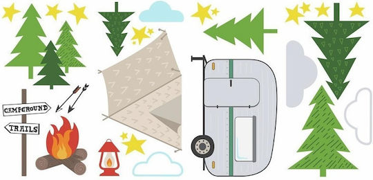 RoomMates Decor Детска стикерна за стена Стена Camping