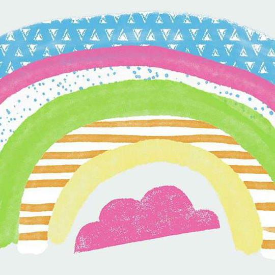 RoomMates Decor Παιδικό Διακοσμητικό Αυτοκόλλητο Τοίχου Rainbow 84.84x42.41εκ. 4τμχ