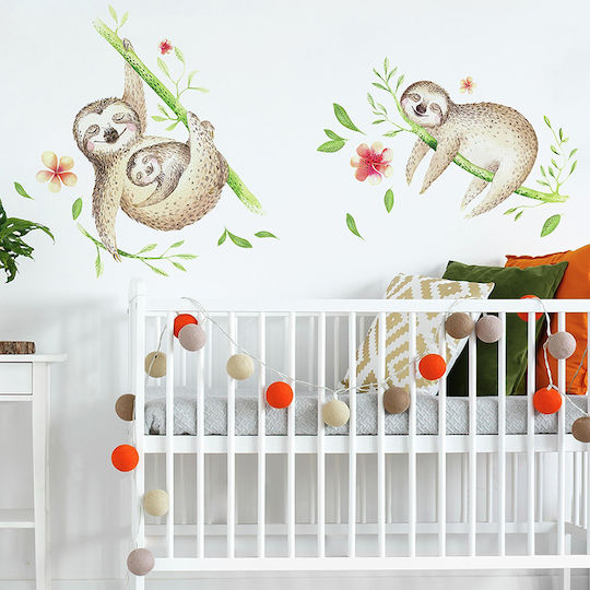 RoomMates Decor Детска стикерна за стена Стена Lazy Sloth 44x16бр 34бр